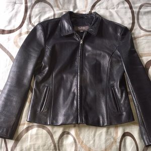 Dark Gray Wilson’s Leather Zip Front Jacket Size L